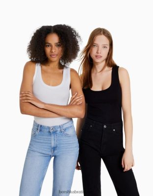 Bershka ženy 2-balenie rebrovaných topov bez rukávov viacfarebný oblečenie B86RXX403 Bershka Slovakia