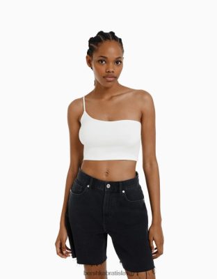 Bershka ženy 2-balenie topov s asymetrickým strihom z nylonovej zmesi viacfarebný oblečenie B86RXX728 Bershka Rifle