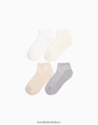 Bershka ženy 4-balenie členkových ponožiek piesku príslušenstvo B86RXX2590 Bershka Slovakia