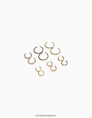 Bershka ženy 6-balenie kruhových náušníc zlato príslušenstvo B86RXX2509 Bershka Slovakia