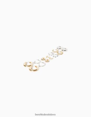 Bershka ženy 7-balenie kruhových náušníc zlato príslušenstvo B86RXX4205 Bershka Rifle