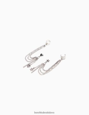 Bershka ženy balenie 2 ks náušníc do uší striebro príslušenstvo B86RXX2523 Bershka Nohavice