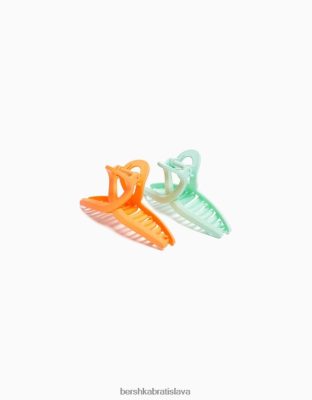 Bershka ženy balenie 2 sponiek do vlasov oranžová príslušenstvo B86RXX2583 Bershka Nohavice