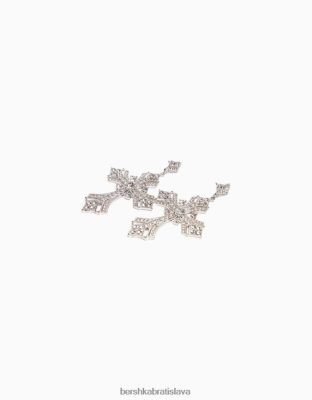 Bershka ženy boho krížikové náušnice striebro príslušenstvo B86RXX2487 Bershka Nohavice