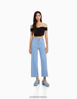 Bershka ženy džínsové culottes svetlo modrá oblečenie B86RXX1508 Bershka Rifle