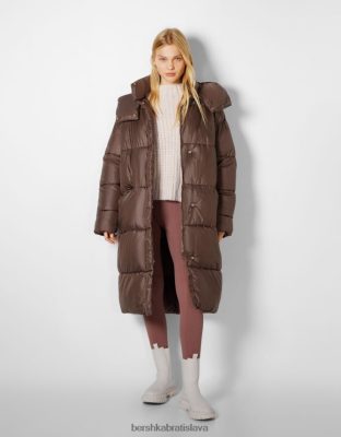 Bershka ženy dlhá mikina s kapucňou norok oblečenie B86RXX1149 Bershka Nohavice