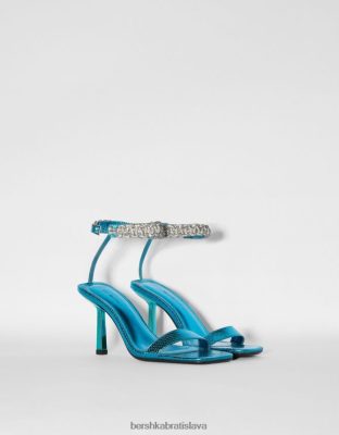 Bershka ženy drahokamové sandále na vysokom podpätku modrá obuv B86RXX2137 Bershka Slovakia