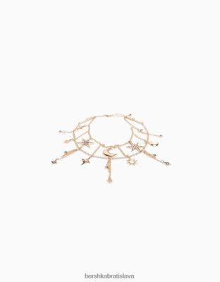 Bershka ženy hviezdicový choker náhrdelník zlato príslušenstvo B86RXX2466 Bershka Nohavice