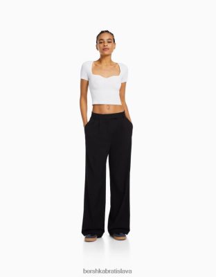 Bershka ženy široké nohavice šité na mieru čierna oblečenie B86RXX1423 Bershka Slovakia