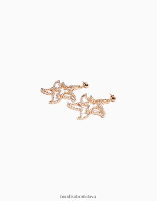 Bershka ženy kamienkové hviezdne náušnice zlato príslušenstvo B86RXX2465 Bershka Rifle