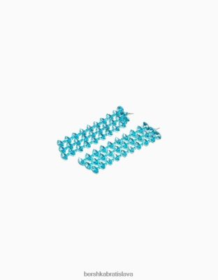 Bershka ženy kamienkové kaskádové náušnice modrá príslušenstvo B86RXX1851 Bershka Nohavice