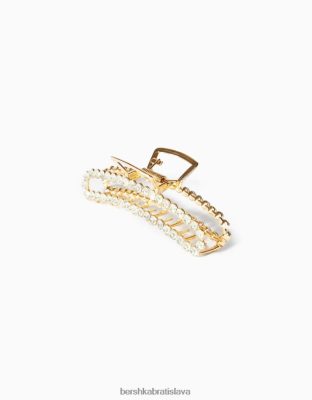 Bershka ženy kamienková kovová spona do vlasov zlato príslušenstvo B86RXX2562 Bershka Nohavice