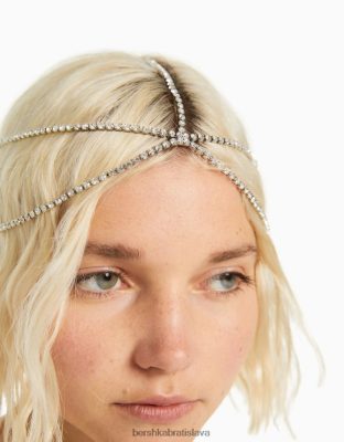 Bershka ženy kamienkové šperky do vlasov striebro príslušenstvo B86RXX1866 Bershka Nohavice