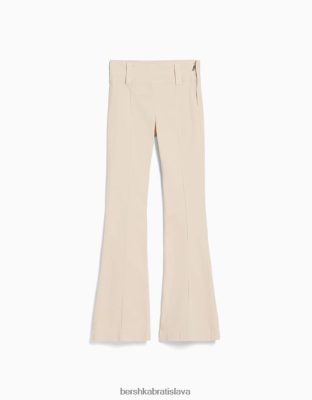 Bershka ženy keprové rozšírené nohavice krém oblečenie B86RXX1477 Bershka Slovakia
