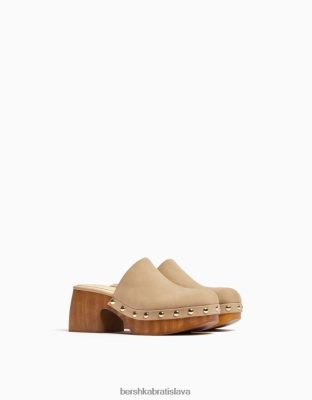 Bershka ženy klinčeky na platforme na podpätku piesku obuv B86RXX2247 Bershka Nohavice