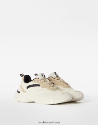 Bershka ženy kontrastné tenisky so sieťovaným detailom biela obuv B86RXX2095 Bershka Slovakia