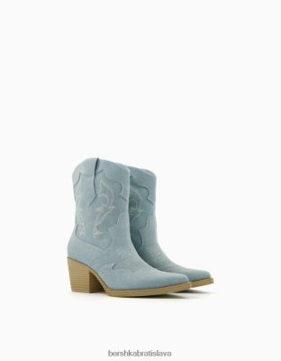 Bershka ženy kovbojské džínsové členkové topánky na podpätku exkluzívne obuv B86RXX1825 Bershka Slovakia