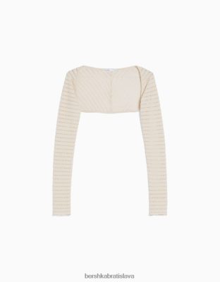 Bershka ženy otvorené pletené návleky na ruky krém príslušenstvo B86RXX1892 Bershka Rifle