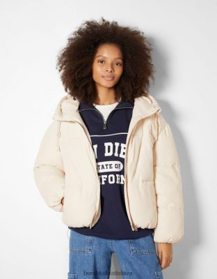 Bershka ženy oversize puffer bunda s kapucňou exkluzívne oblečenie B86RXX1129 Bershka Slovakia