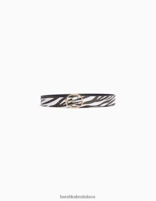 Bershka ženy pás s potlačou zebry biela/čierna príslušenstvo B86RXX2542 Bershka Slovakia