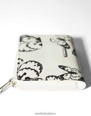 Bershka ženy peňaženka s motívom motýľov biela príslušenstvo B86RXX2399 Bershka Rifle