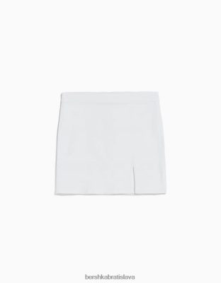 Bershka ženy pohodlná mini džínsová sukňa biela oblečenie B86RXX4036 Bershka Slovakia