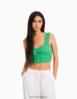 Bershka ženy remienkový top s gombíkmi exkluzívne oblečenie B86RXX738 Bershka Nohavice