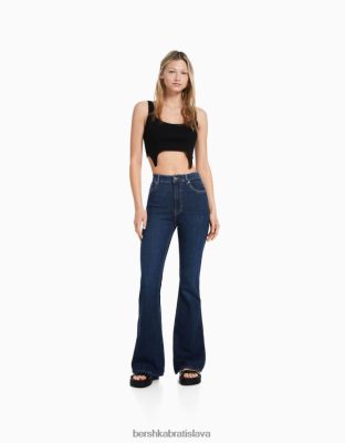 Bershka ženy rozšírené džínsy námorníctvo oblečenie B86RXX1510 Bershka Slovakia