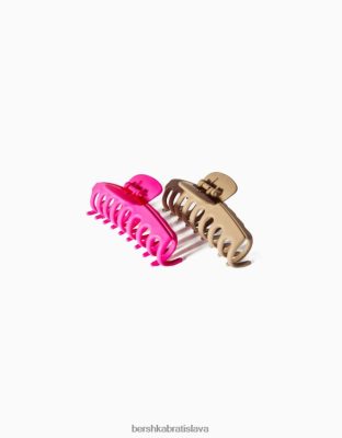Bershka ženy sada 2 farebných sponiek do vlasov fuchsiová príslušenstvo B86RXX2567 Bershka Rifle