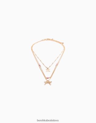 Bershka ženy sada 3 náhrdelníkov Gemini Zodiac zlato príslušenstvo B86RXX2424 Bershka Nohavice