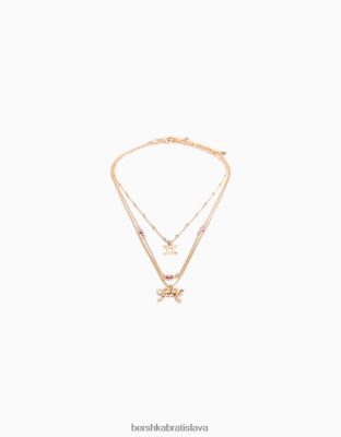 Bershka ženy sada 3 náhrdelníkov Gemini Zodiac zlato príslušenstvo B86RXX4233 Bershka Nohavice
