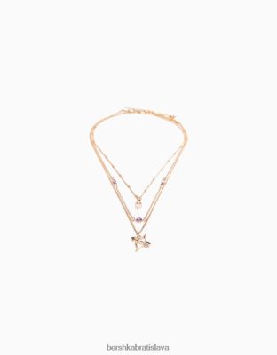 Bershka ženy sada 3 náhrdelníkov so znamením Strelec zlato príslušenstvo B86RXX2427 Bershka Nohavice