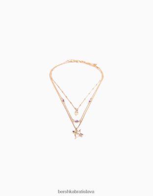 Bershka ženy sada 3 náhrdelníkov so znamením Strelec zlato príslušenstvo B86RXX2430 Bershka Nohavice