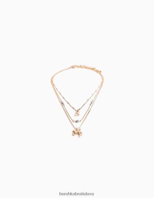 Bershka ženy sada 3 náhrdelníkov zverokruhu Kozorožec zlato príslušenstvo B86RXX2432 Bershka Rifle