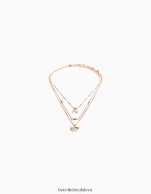 Bershka ženy sada 3 náhrdelníkov zverokruhu s rybami zlato príslušenstvo B86RXX2438 Bershka Rifle