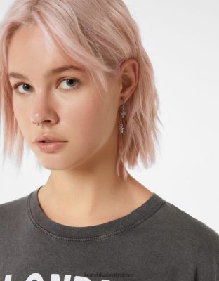 Bershka ženy sada 9 párov krížikových náušníc striebro príslušenstvo B86RXX2515 Bershka Slovakia