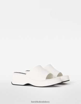 Bershka ženy sandále na platforme biela obuv B86RXX2189 Bershka Rifle