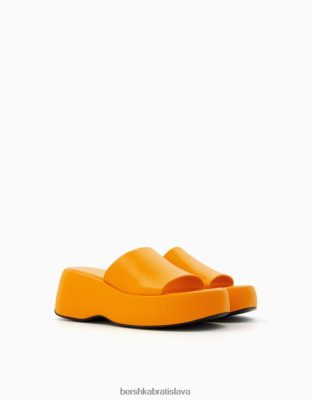 Bershka ženy sandále na platforme oranžová obuv B86RXX2211 Bershka Nohavice