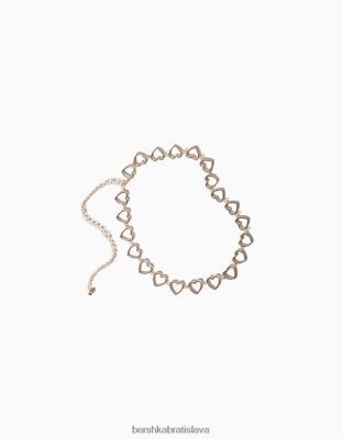 Bershka ženy srdiečkový retiazkový opasok zlato príslušenstvo B86RXX2544 Bershka Nohavice