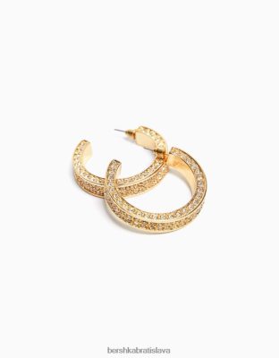 Bershka ženy štrasové kruhové náušnice zlato príslušenstvo B86RXX2503 Bershka Slovakia