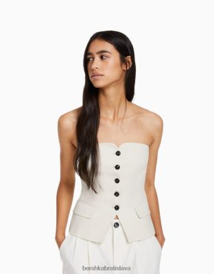 Bershka ženy vesta na mieru s odhalenými ramenami exkluzívne oblečenie B86RXX1993 Bershka Slovakia