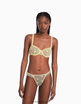 Bershka ženy volániková podprsenka s kosticami žltá oblečenie B86RXX1740 Bershka Nohavice