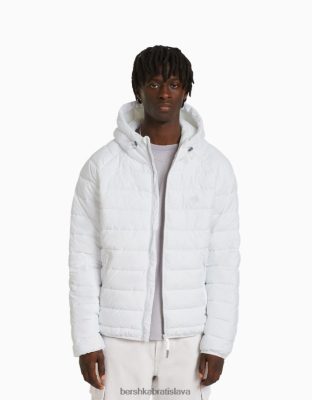 Bershka muži ľahká nafukovacia bunda biela oblečenie B86RXX3062 Bershka Rifle