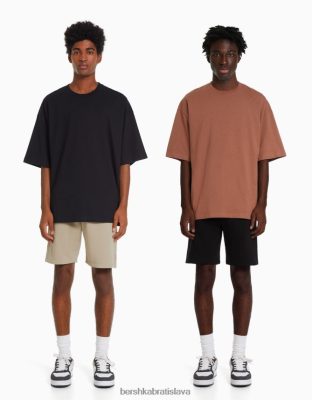 Bershka muži balenie 2 plyšových bermud viacfarebný oblečenie B86RXX3377 Bershka Rifle