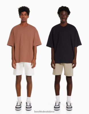 Bershka muži balenie 2 plyšových bermud viacfarebný oblečenie B86RXX3378 Bershka Nohavice