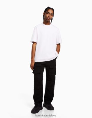 Bershka muži bavlnené nákladné joggery čierna oblečenie B86RXX3223 Bershka Slovakia