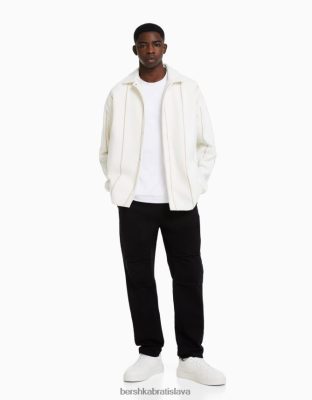 Bershka muži bavlnené nohavice voľného strihu čierna oblečenie B86RXX3276 Bershka Nohavice