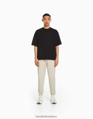 Bershka muži bavlnené tepláky piesku oblečenie B86RXX3259 Bershka Slovakia