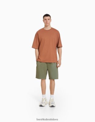 Bershka muži bermudy tepláky kaki oblečenie B86RXX3355 Bershka Slovakia