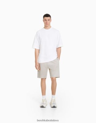 Bershka muži bermudy tepláky piesku oblečenie B86RXX3356 Bershka Rifle